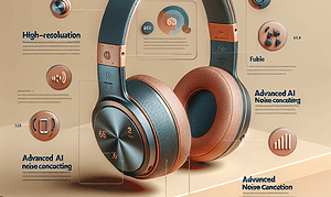 Affordable Stylish Headphones with Hi-Res Wireless, Extended Battery, and AI Noise Cancellation