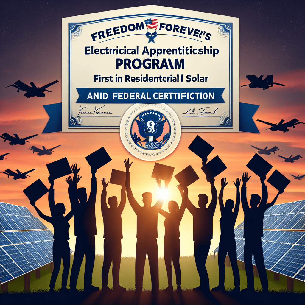 Freedom Forever's Electrical Apprenticeship Program Becomes First in Residential Solar to Earn Federal Certification