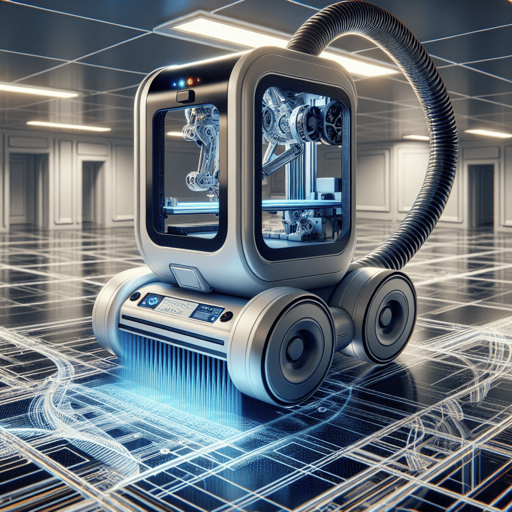 Innovative Mobile 3D Printer Combines Vacuum Robot for Floor Printing Capabilities