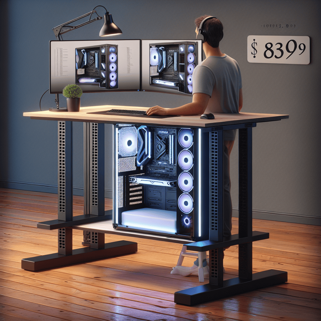 Innovative Standing Desk PC Case with Dual System Capability at a Premium Price