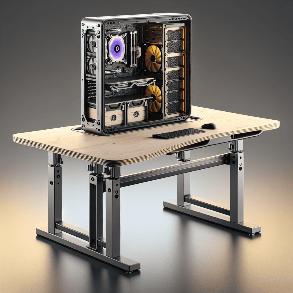 Innovative Standing Desk PC Case with Dual System Capability at a Premium Price