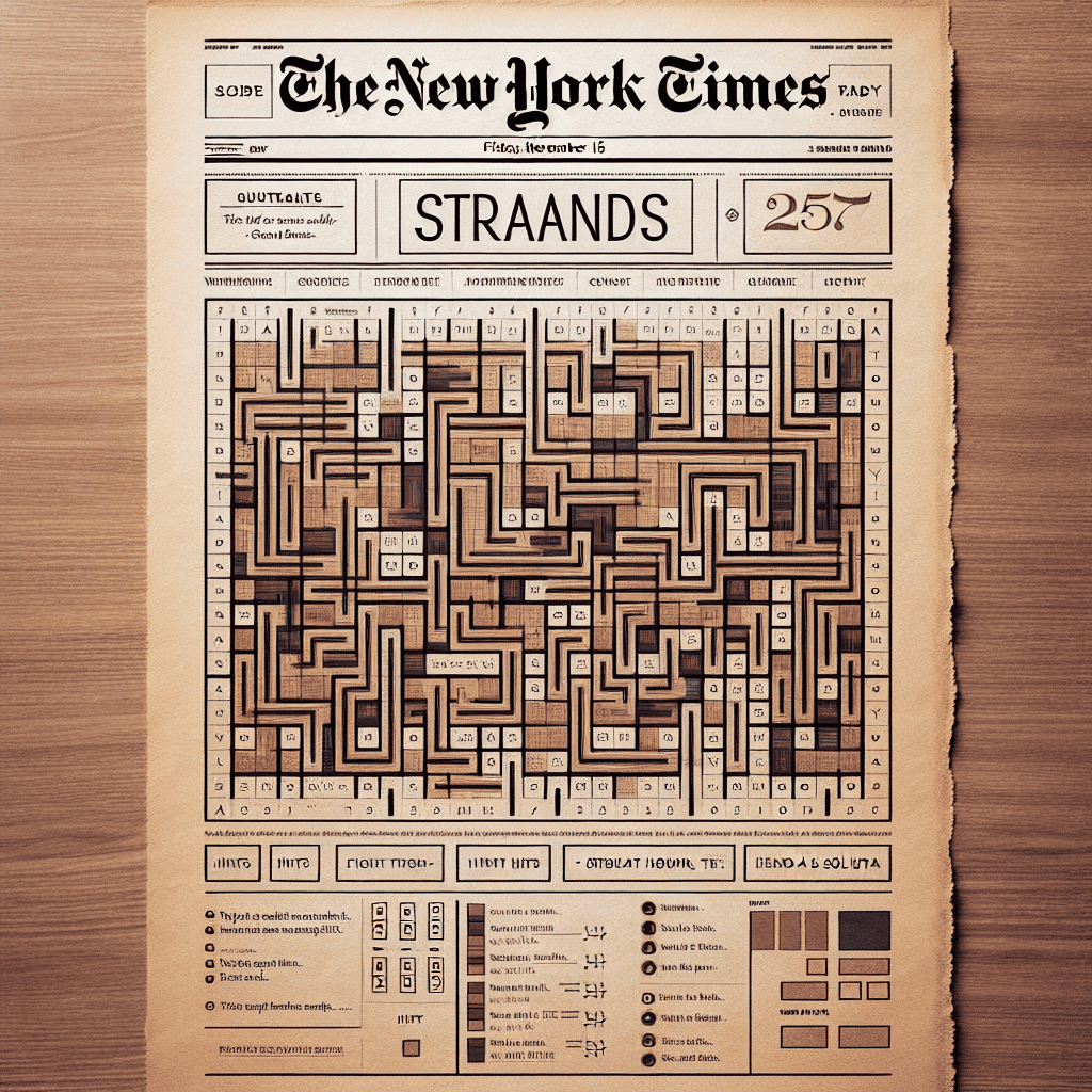 NYT Strands: Hints, Answers, and Spangram for Game 257 on Friday, November 15