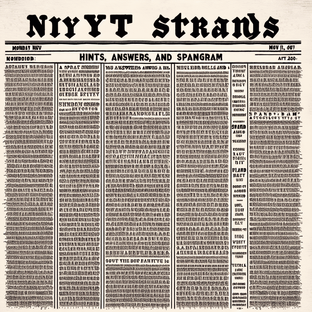 NYT Strands: Hints, Answers, and Spangram for Monday, November 18 (Game 260)