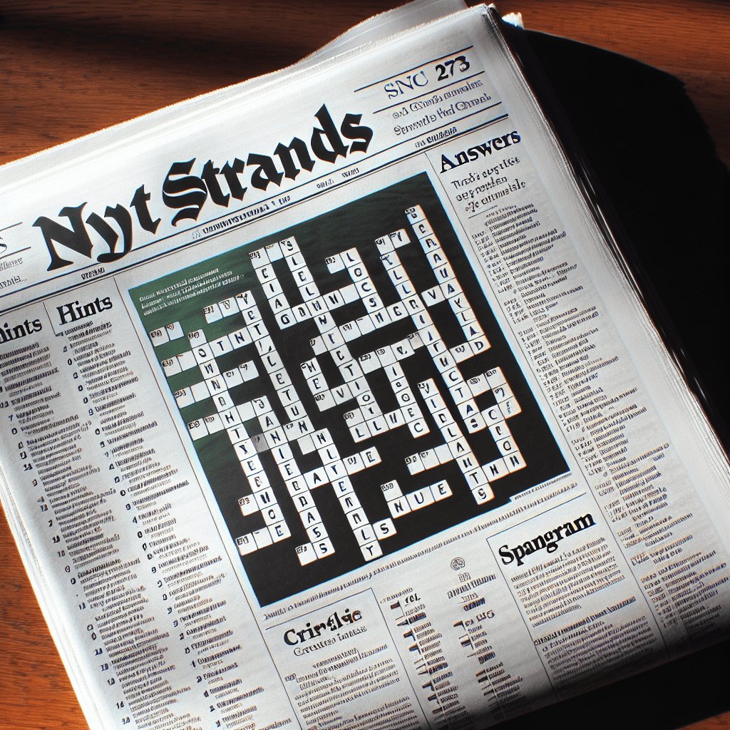 NYT Strands: Hints, Answers, and Spangram for Sunday, December 1 (Game 273)