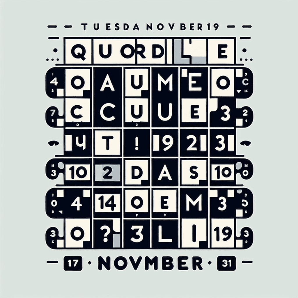 Quordle Clues and Solutions for Tuesday, November 19 (Game 1030)