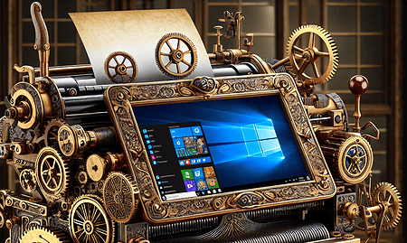 Toshiba's Steampunk Marvel: A Dot Matrix Printer Meets Modern Tech with Windows 10