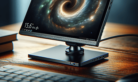 Ultra-Light 15.6-Inch Portable Monitor with Magnetic Stand: The Perfect On-the-Go Productivity Tool