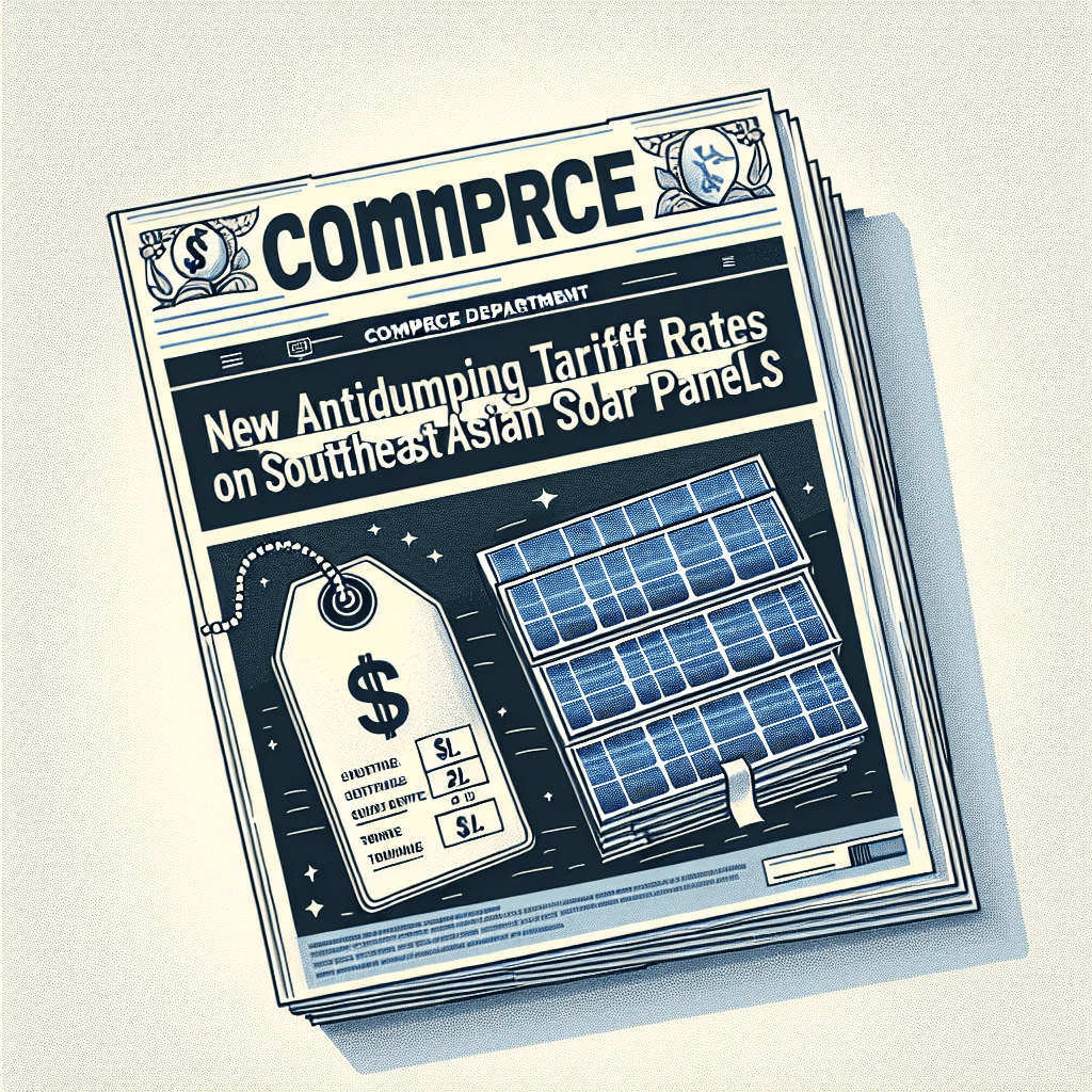 Commerce Announces New Antidumping Tariff Rates on Southeast Asian Solar Panels