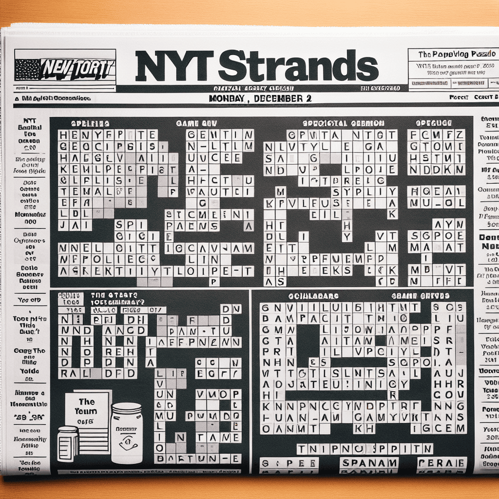 NYT Strands: Hints, Answers, and Spangram for Monday, December 2 (Game 274)