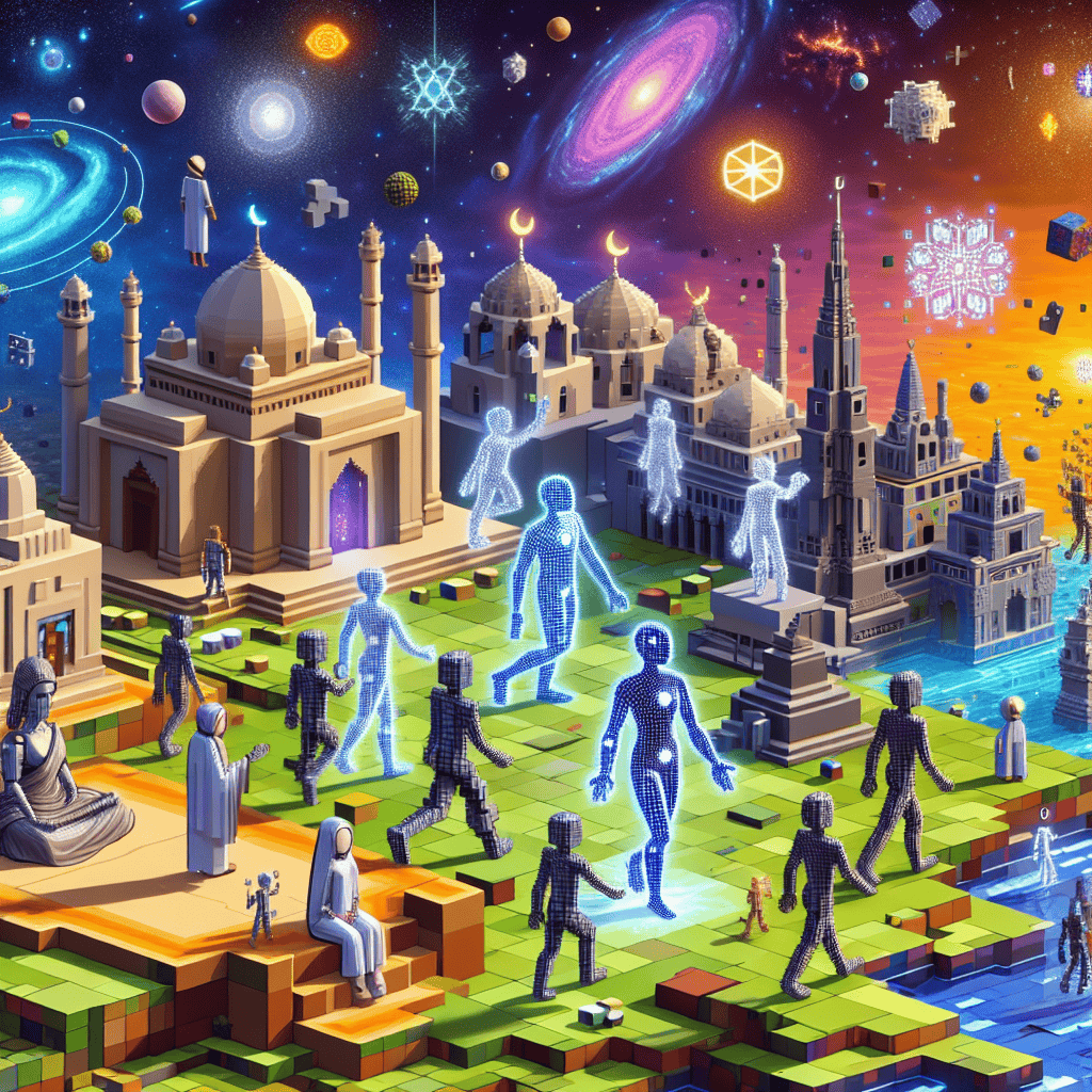Virtual Faith: AI Characters Discover Religion in Minecraft