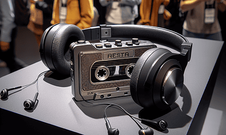 A Retro Revival: My Favorite Music Experience at CES 2025 with a Bluetooth Cassette Player and Headphones