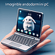 Adorable Convertible Laptop: A Mini PC with Touchscreen, Battery, and Keyboard