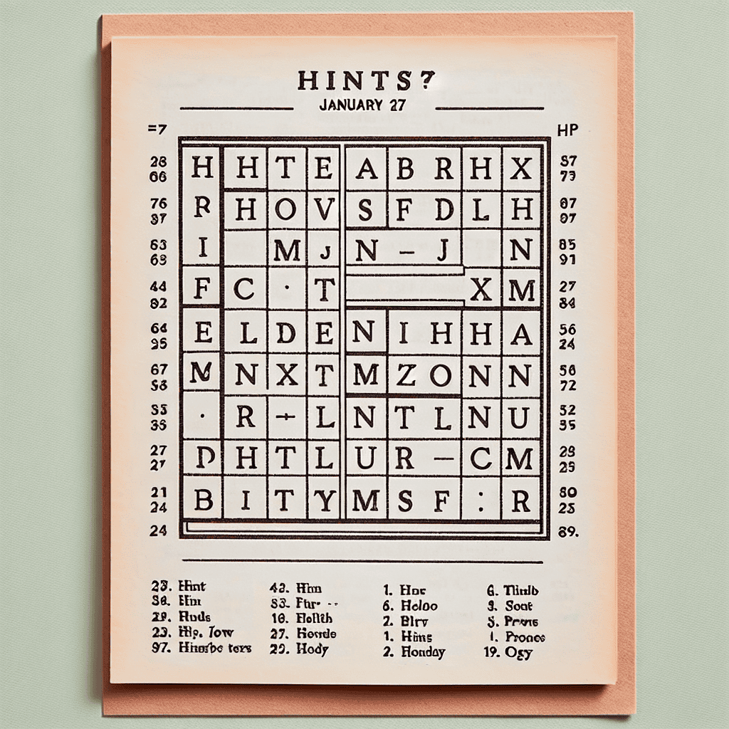 Hints and Solutions for NYT Connections - January 27 (Game 596)