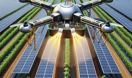 Hylio Unveils Innovative Drone for Solar Panel Cleaning and Weed Management