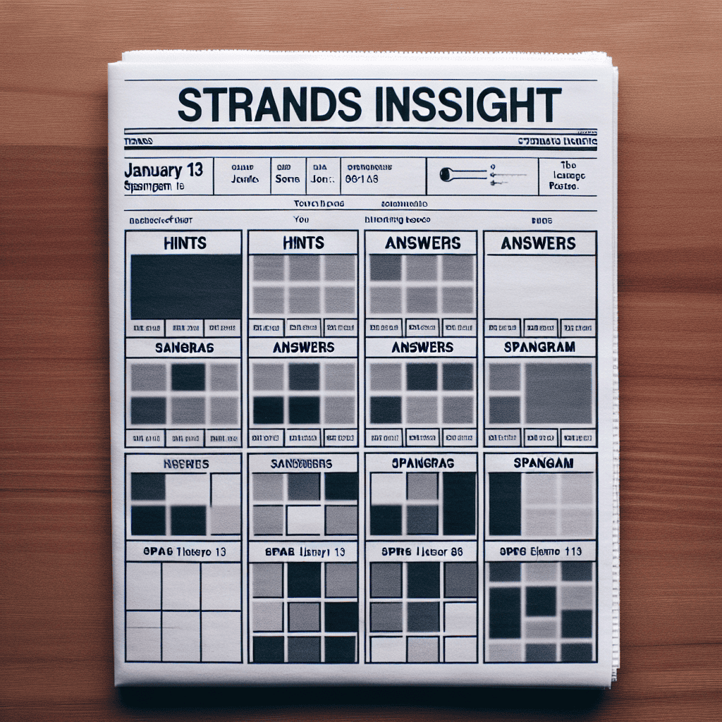 NYT Strands Insights: Hints, Answers, and Spangram for January 13 (Game 316)