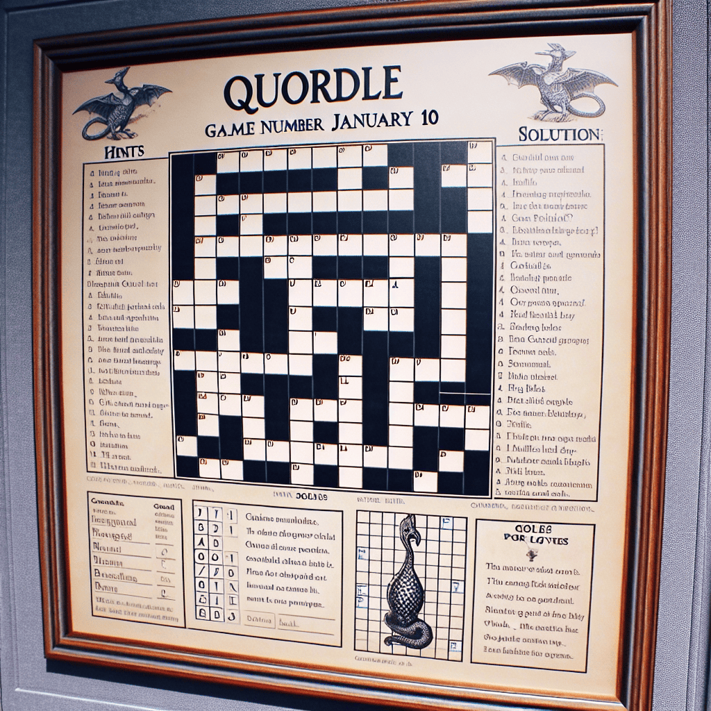 Quordle Hints and Solutions for January 10 (Game 1082)