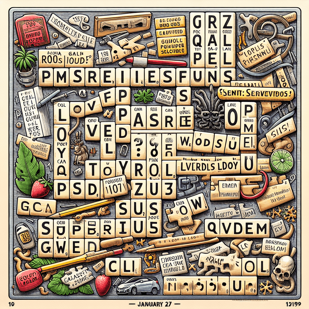 Quordle Hints and Solutions for January 27 (Game 1099)