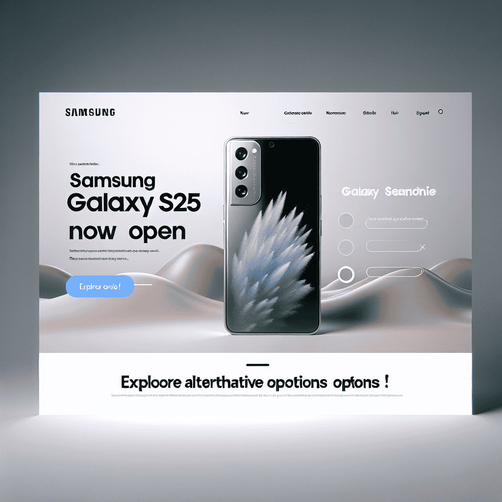 Samsung Galaxy S25 Pre-Orders Now Open: Explore Alternative Options!