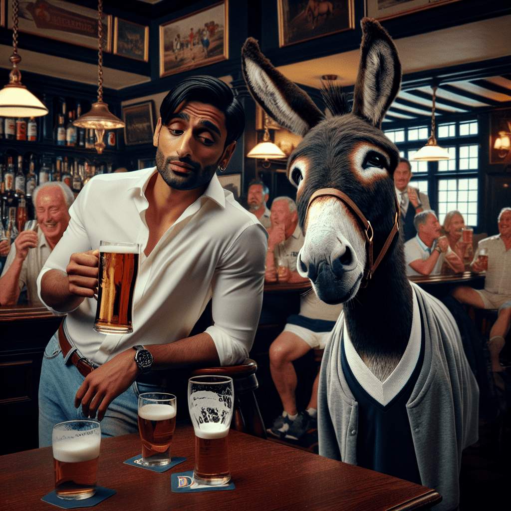 Squarespace's 2025 Super Bowl Ad Showcases Saltburn Star and a Donkey in a Pub Setting