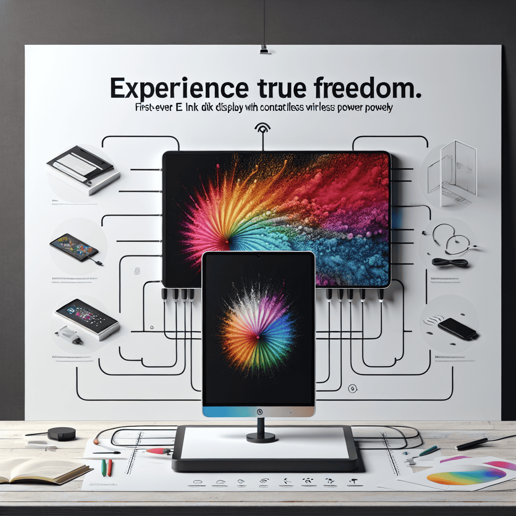 Experience True Freedom: The First Color E Ink Display with Contactless Wireless Power