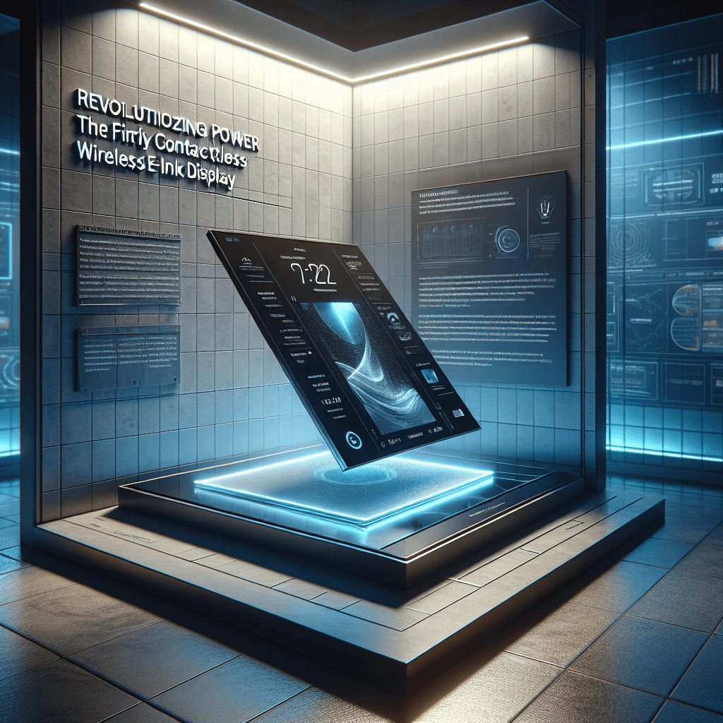 "Revolutionizing Power: The First Truly Contactless Wireless E-Ink Display"